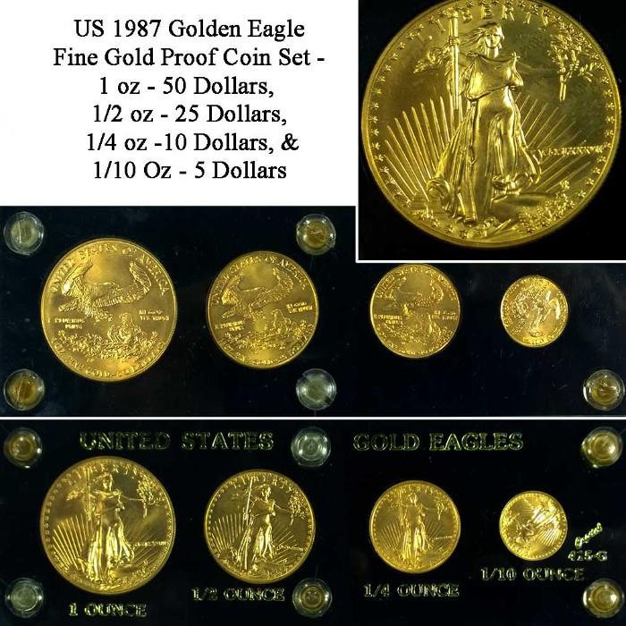 1987 Golden Eagle Fine Gold Proof Sets