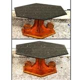 Labradorite Stone Top Retro Hex Tables