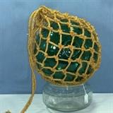 Green Glass Net Float and Fish Aquarium Nautical Lot