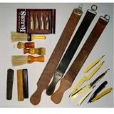 Shaving Collectibles with Razors, Cases, Strops, Brushes and Reference Book