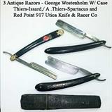 ANtique Razors - Worstenhold, THiers-Issard, Redpoint Utica