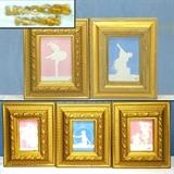 Limoges Jasperware Framed Tiles (Theatrical and Mythological Themes
