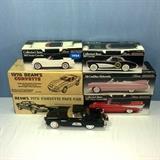 Jim Bam Classic Cars/ Corvette Decanters with Boxes