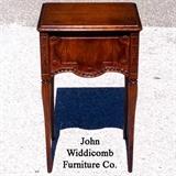 John Widdicomb Furniture Co.  Grand Rapids, MichiganJohn WIddicomb Matched Walmut Veneer Bedroom Suite with Beaded Base Trim, Acanthus Accents Raised on Adams/ Sheraton Style Legs - Nightstand (to be sold with the bed)