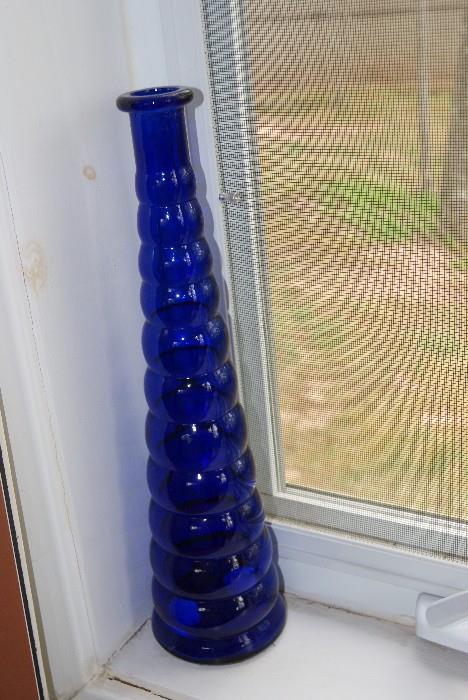 cobalt glass vase