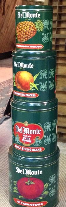 Nesting Delmonte Cannisters.