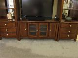 Drawers and Cabinets for storage.
