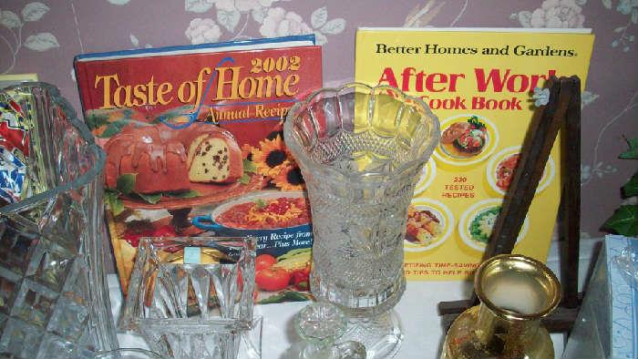 Glassware, Crystal & cookbook magazines & more
