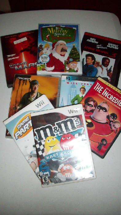 DVDs, Wii & Sega games