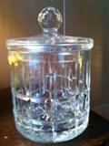 cut glass/ cracker jar