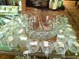 punch bowl  and cups ( American Fost.)