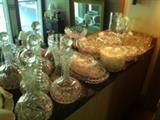 cut glass various sizes and pieces. Great collection