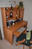 Oak Desk with Hutch
