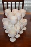 Fenton Hobnail Milkglass Water Goblets (16)