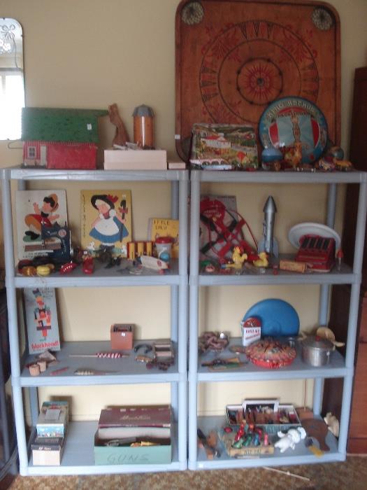 Vintage Toys including a variety of Tin Toys