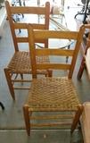 2 Rush Chairs 