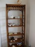 Bamboo Style Étagère Shelf, a matching pair