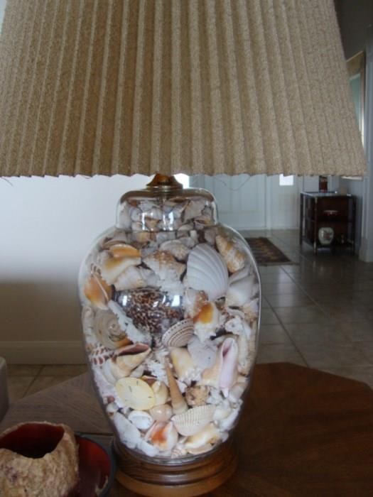 Lamp with shells
