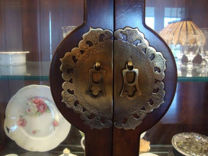 Carved Brass trim On China Cabinet