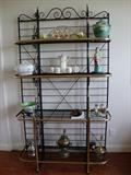 Black Metal and Brass Shelf