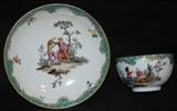Meissen Porcelain Cup & Saucer, Punkt Period 1733-1763