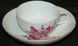 Meissen Porcelain Cup and Saucer Punkt period circa 1733-1763
