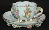 Meissen Porcelain Cup and Saucer, circa 1840