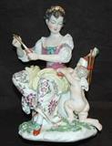 Meissen Porcelain Allegorical figural group of Love, circa 1820-1840