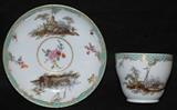  Meissen Porcelain Cup & Saucer, Punkt period  1770