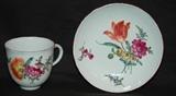 Ludwigsburg Porcelain Cup and Saucer, circa 1760-1770