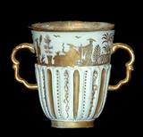 Meissen 'Bottger', Chinoiserie, two handled porcelain Chocolate Cup, circa 1720 – 1725