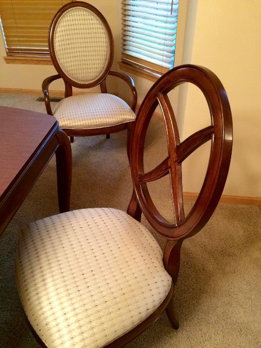 8 Custom upholstered chairs with Dining Room Table from
Thomasville