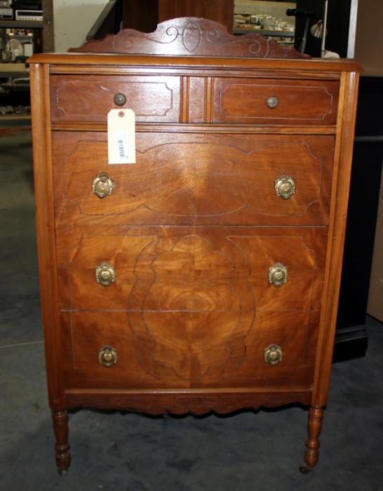 Four Drawer Chest of Drawers, Cosmetic Damage, 4' Tall x 30"W x 18"D   http://bid.auctionbymayo.com/view-auctions/catalog/id/7786/lot/1040351/?url=%2Fview-auctions%2Fcatalog%2Fid%2F7786%2F%3Fpage%3D1%26items%3D100