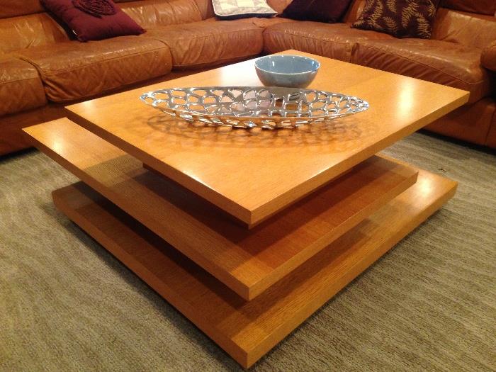 Unusual mid century tiered coffee table