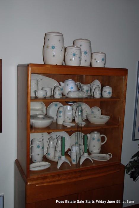 Huge collection of Franciscan Starburst pattern china, this is only a small selection.