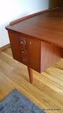 Danish Modern Atomic Era Teak Boomerang Desk by Arne Vodder