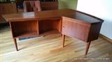 Danish Modern Atomic Era Teak Boomerang Desk by Arne Vodder
