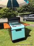 GE Partio Cart:  Sold by General Electric in the late 1950′s to early 1960′s, the Partio Cart was a 220V electric food cart designed for outdoor residential use.