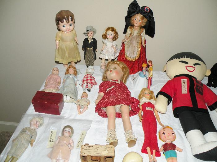 Vintage bisque dolls and others