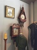 vintage clothing and clocks