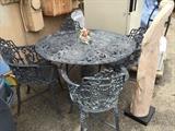 vintage patio table and 4 chairs