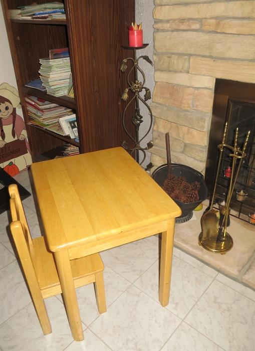 Child's table and two chairs (one chair not pictured)