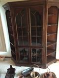 HUGE OPEN SIDE CHERRY GROVE CHINA CABINET BY AMERICAN DREW