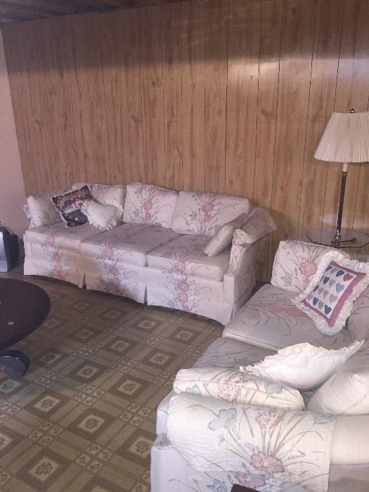 FLOWER COUCH AND LOVESEAT