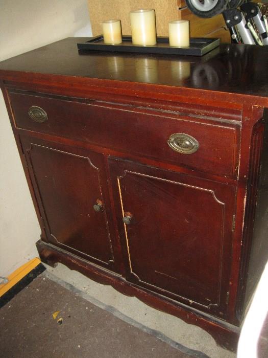 small buffet, ideal for bath vanity.  We have the matching long one of these in basement.