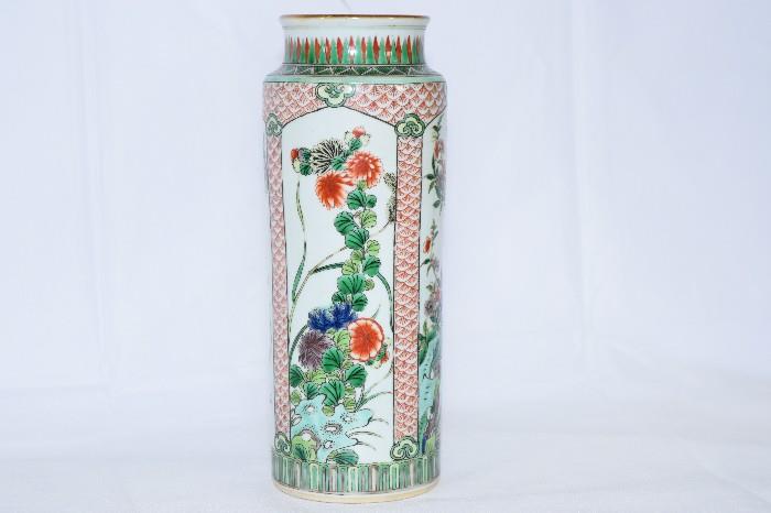 19th-20th C. Chinese WuCai "Flowers" Vase