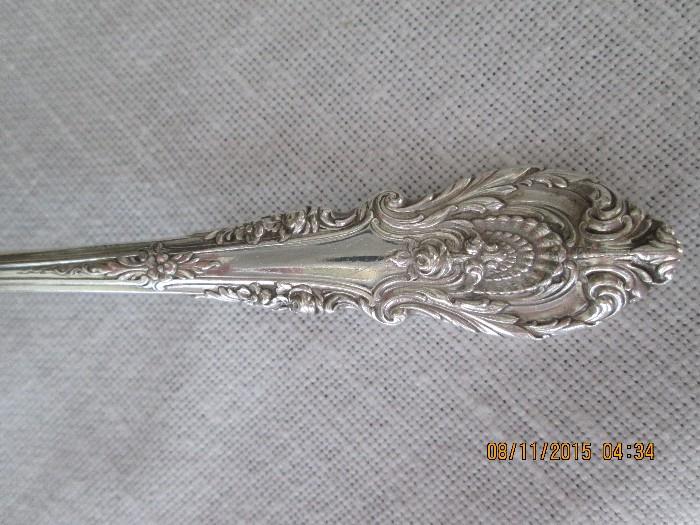 Close-up of Sir Christopher by International sterling flatware set