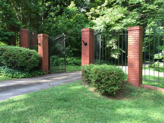 Entry gates, all parking at the street only  