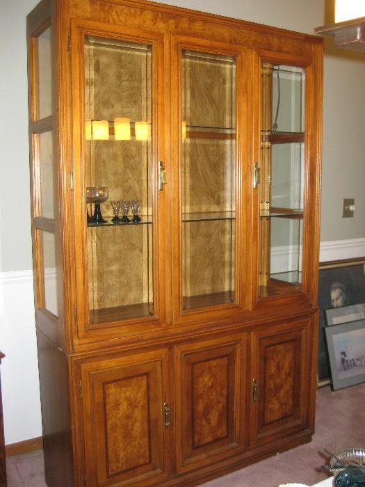 Lighted china cabinet $400