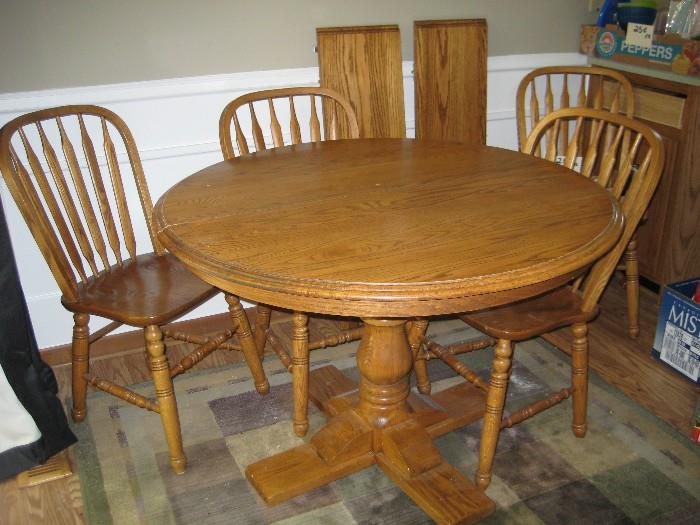 Oak kitchen table set $200